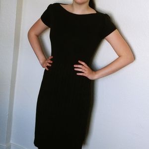 Ralph Lauren Elegant Ribbed Knit Cable Dress